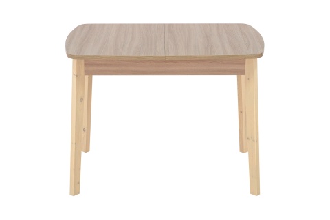 Стол раздвижной с овальной крышкой выбеленная береза / шимо светлый