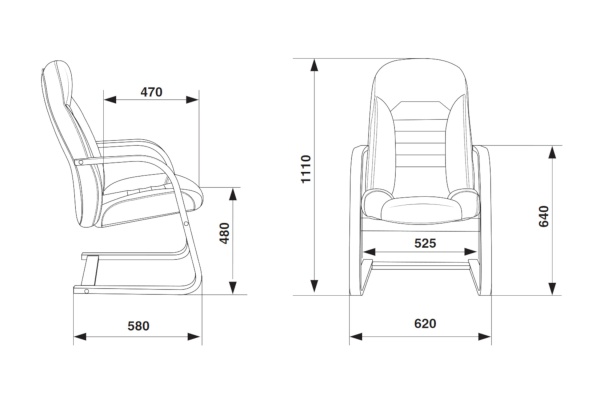 Кресло Бюрократ T-9923WALNUT-AV черное