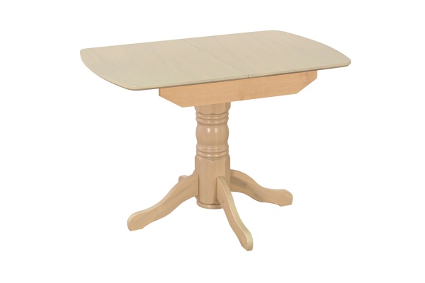 Стол обеденный раздвижной с овальной крышкой выбеленная береза