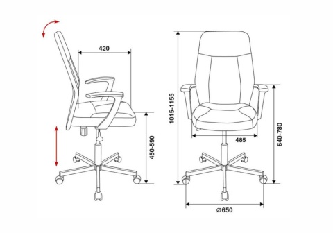 Компьютерное кресло Бюрократ CH-605 черное